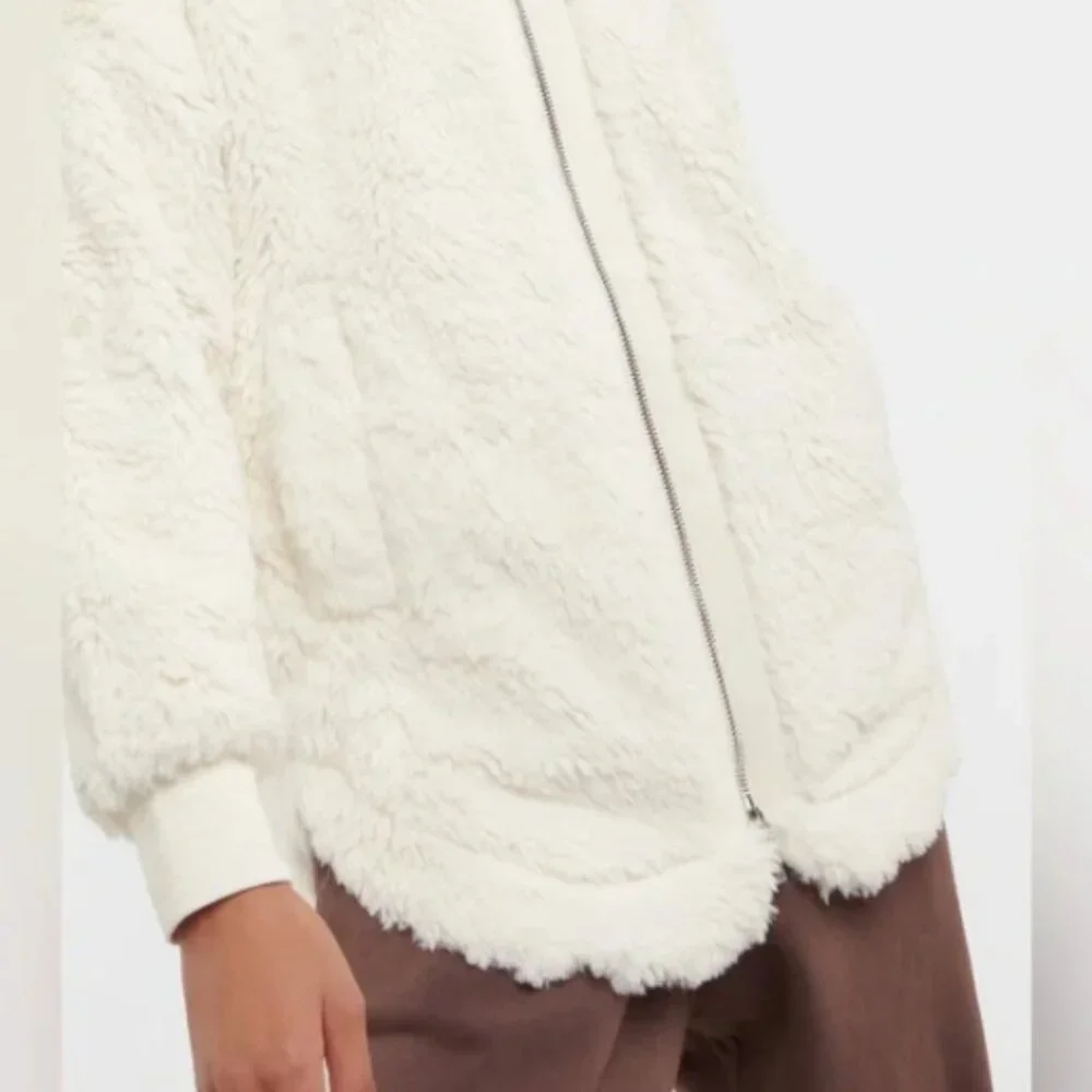 NWT Anthropologie Varley Norfolk Faux Fur Sherpa Jacket Egret Cream XS $198.00 - Picture 6 of 11